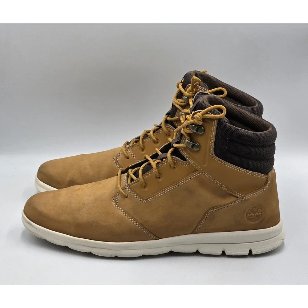 Timberland Graydon Mid Chukka Boots Tan Mens 11.5 Lightweight Sneaker Boot